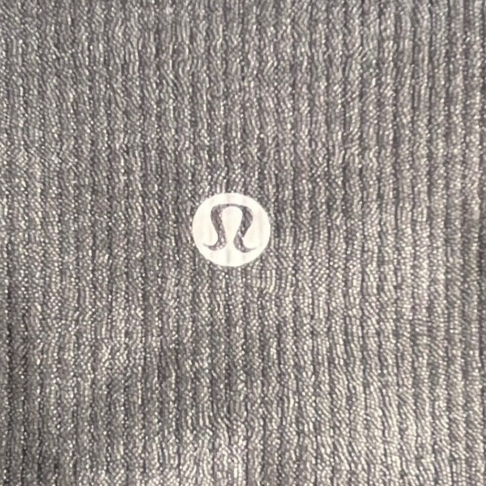 Lululemon Womens Black Ribbed Metallic High Rise Leggings Size 4 Yoga Pilates